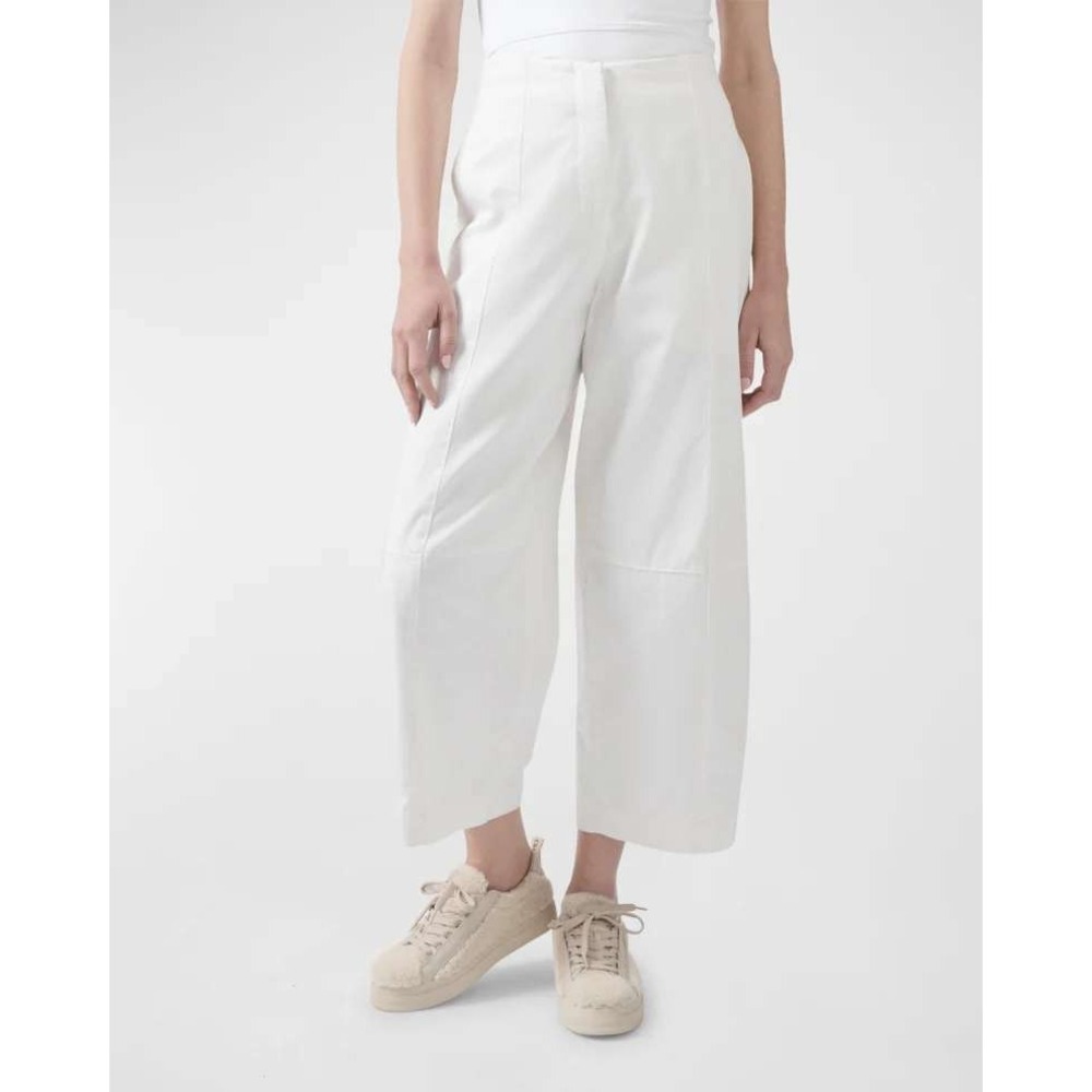 ATM Anthony Thomas Melillo Cotton Wide Leg Cropped Lantern Pants Ivory Size 0
